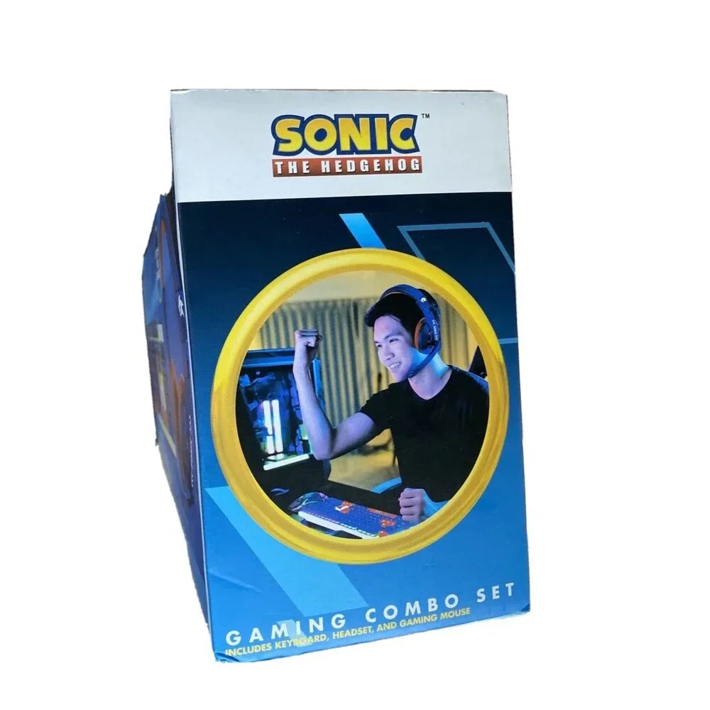 SONIC The HEDGEHOG Gaming Combo Set: Keyboard + Headset + Mouse SEGA Computer PC